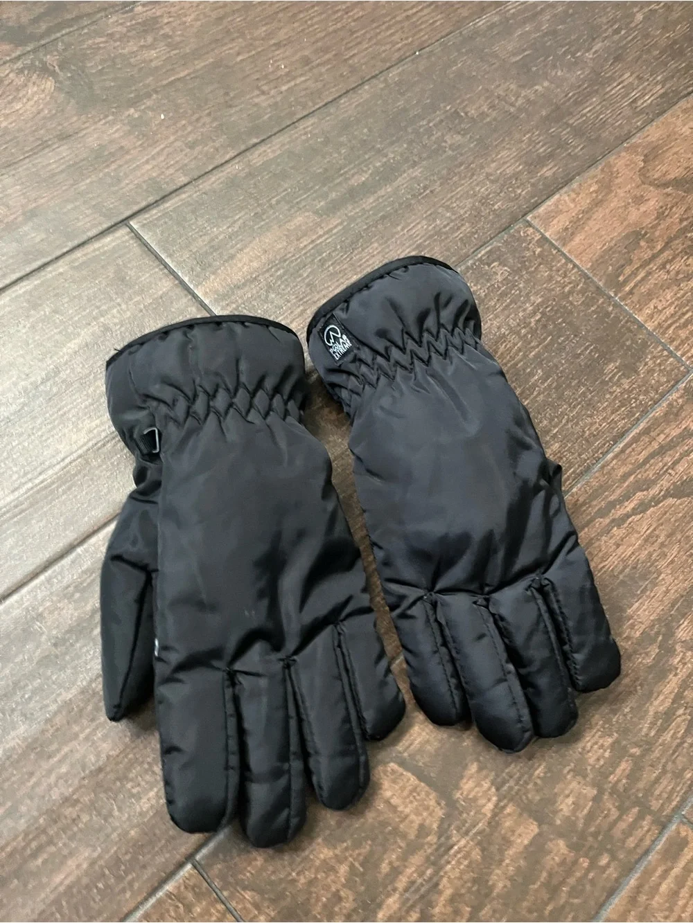 Black Insulated Winter Ski Gloves